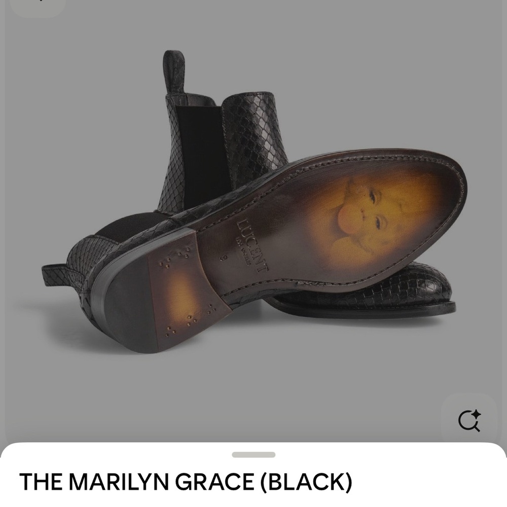 RARE Lucent Grace Marilyn Monroe Genuine Python Booties